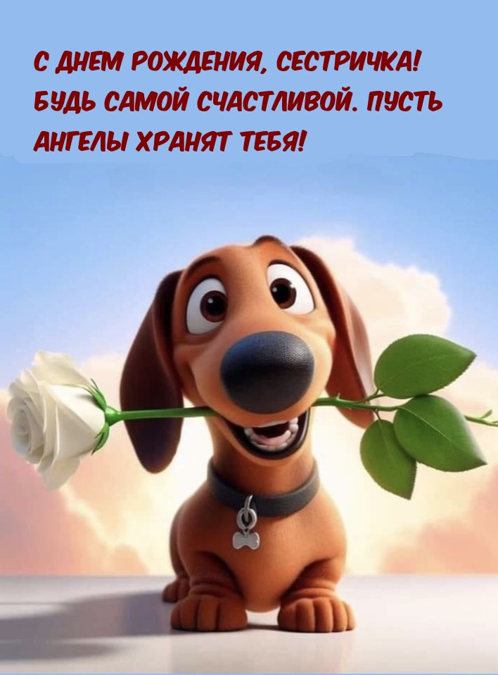 С днем рождения, сестричка! Будь самой счастливой.