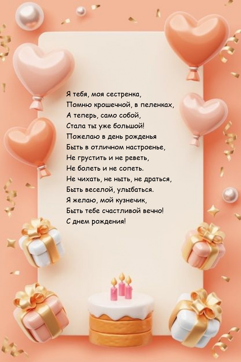 Фон день рождения вертикальный